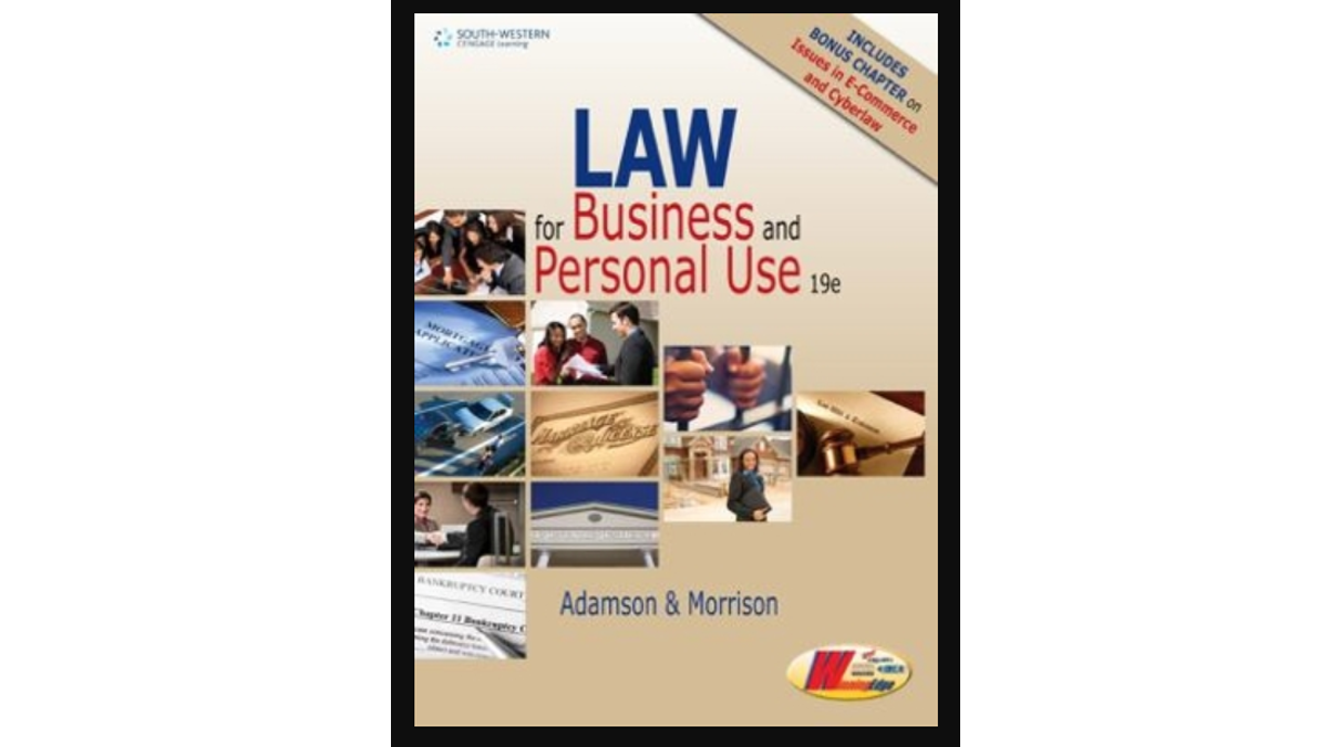 Law for Business and Personal Use 19e, Adamson PDF in eBook Download